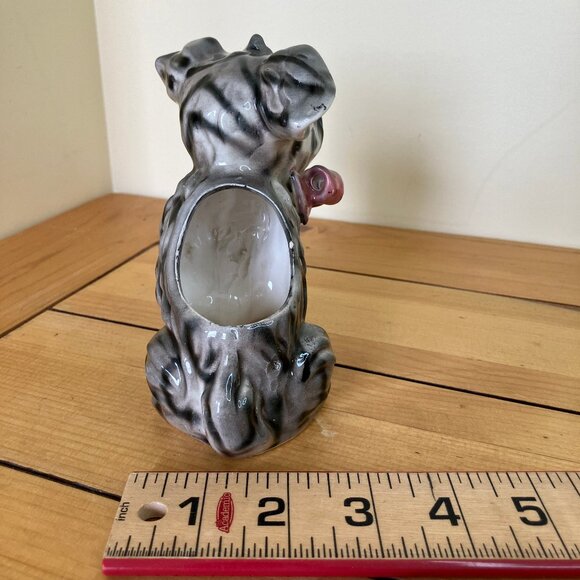 Puppy Dog Ceramic Vase Planter Vintage Made in Japan Big Eye Terrier S1042 Nanco - Picture 6 of 9